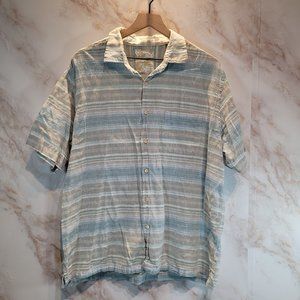 Tasso Elba Island Stripe Casual Button-down Shirt